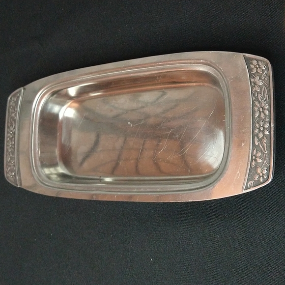 Vintage Stainless Steel Butter Dish and Lid - Picture 2 of 6